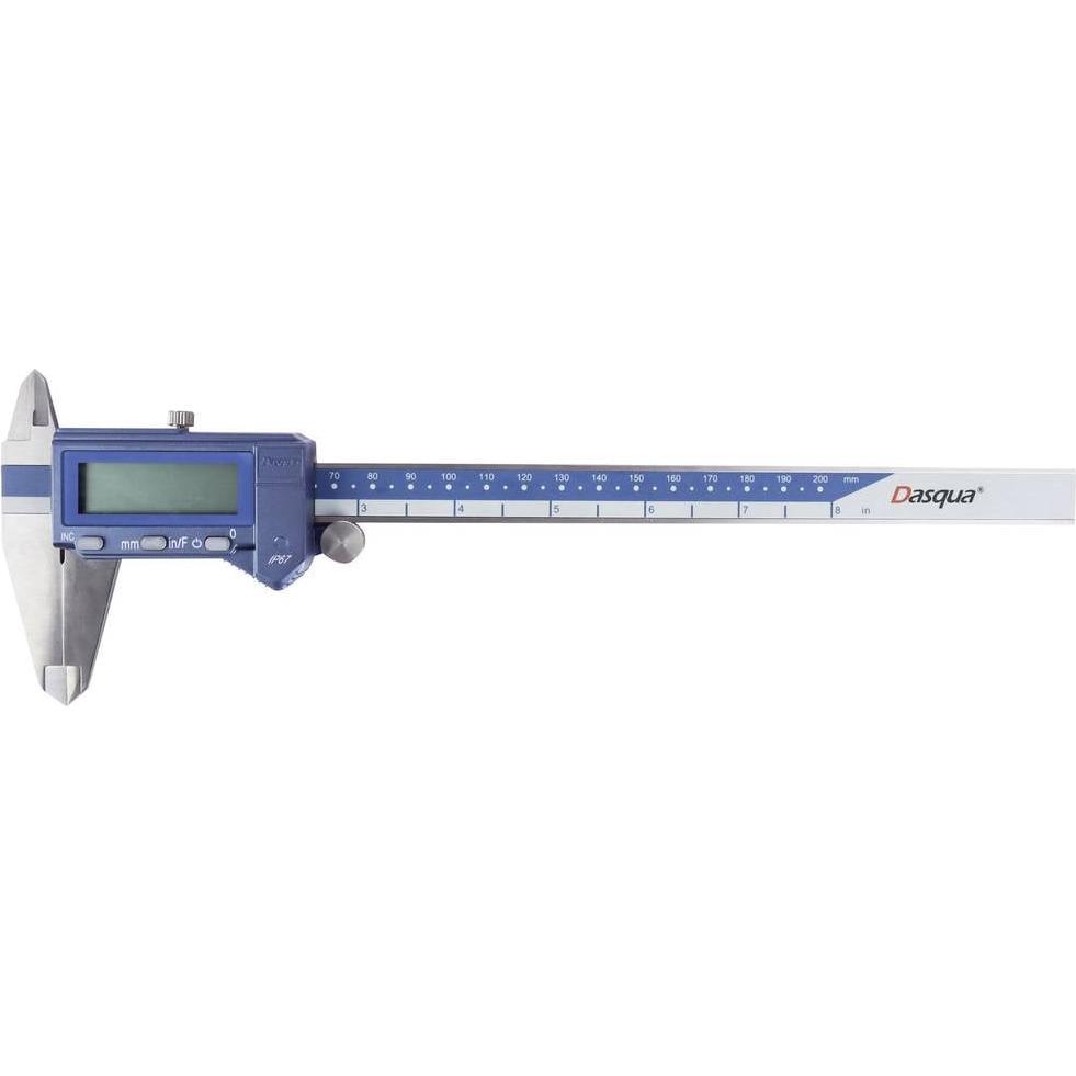 Dasqua, Messlehre, 2015-2410 Ölbeständiger IP67-Digitalmessschieber Messbereich (max.): 200mm Edelstahl 1St. (20 cm)