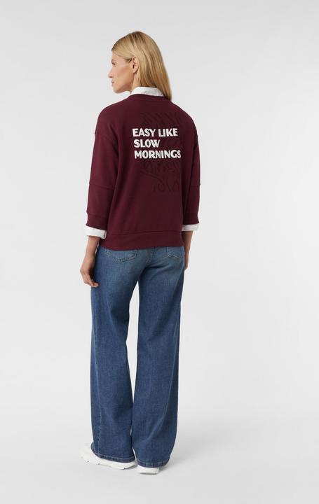 Produktbild Comma Sweatshirt Sweater mit Artwork und seitlichen Reissverschlüssen (32)