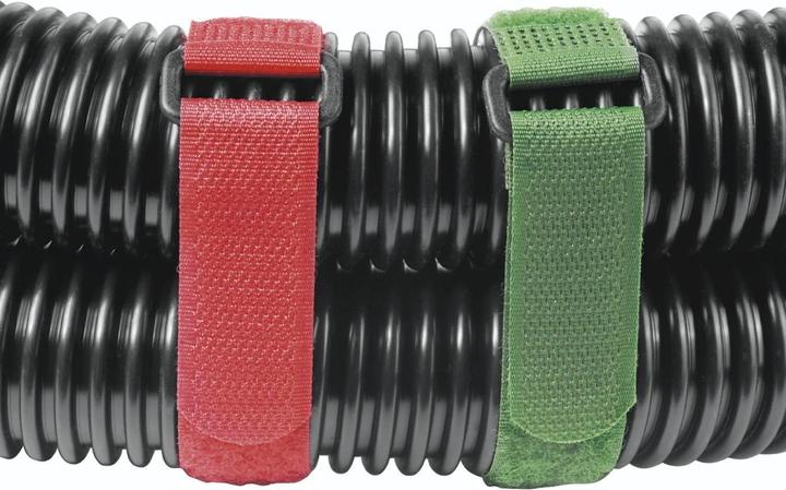 Produktbild Hama Klett-Kabelbinder mit Öse, wiederverwendbar, 20 x 250 mm, farbig, 9 Stück (Klettkabelbinder, 250 mm, 9 Stk.)