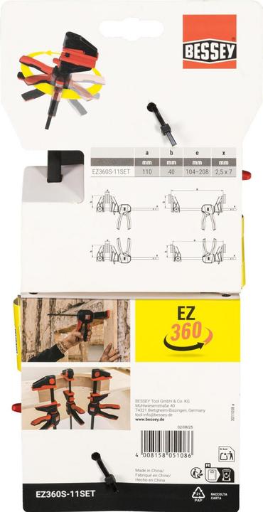 Actual product image Bessey Einhandzwinge-Set EZ360S (110 mm)