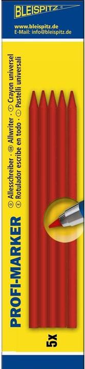 Actual product image Bleispitz Replacement refill for professional marker (5 Piece, Red)