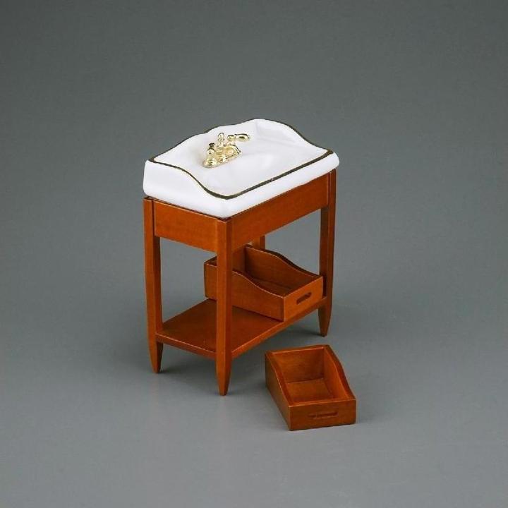 Produktbild Reutter 001.664/9 - Holzwaschtisch leer, Miniatur im Massstab 1:12