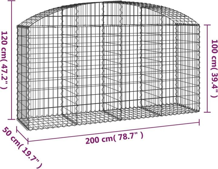Produktbild vidaXL Gabionenkorb