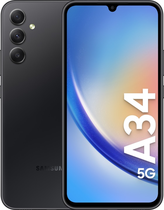 Image du produit Samsung Galaxy A34 Édition Entreprise (128 Go, Awesome Graphite, 6.60", Double SIM, 48 Mpx, 5G)