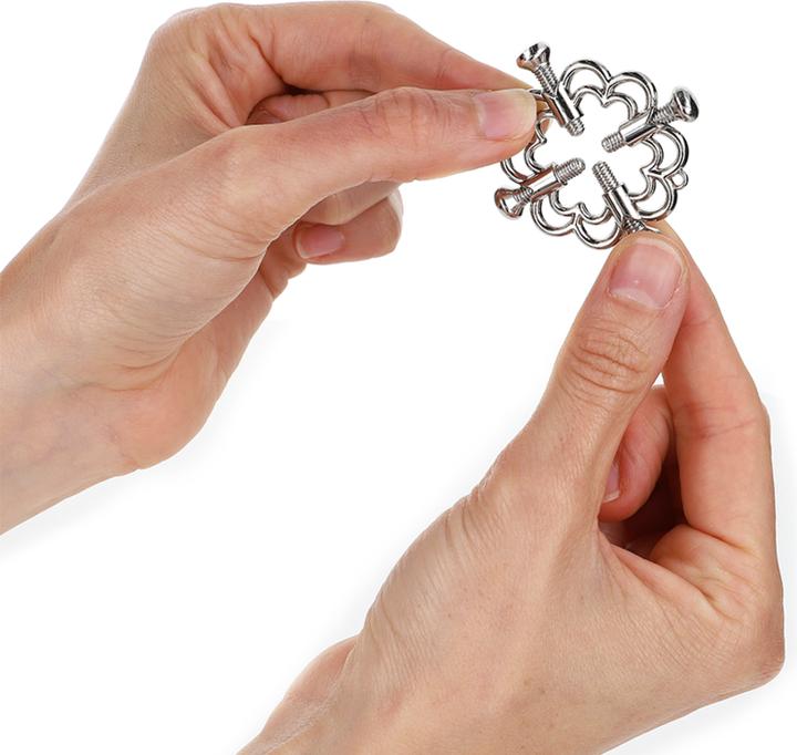 Actual product image Pipedream Kink - Metallic Flower Nipple Clips