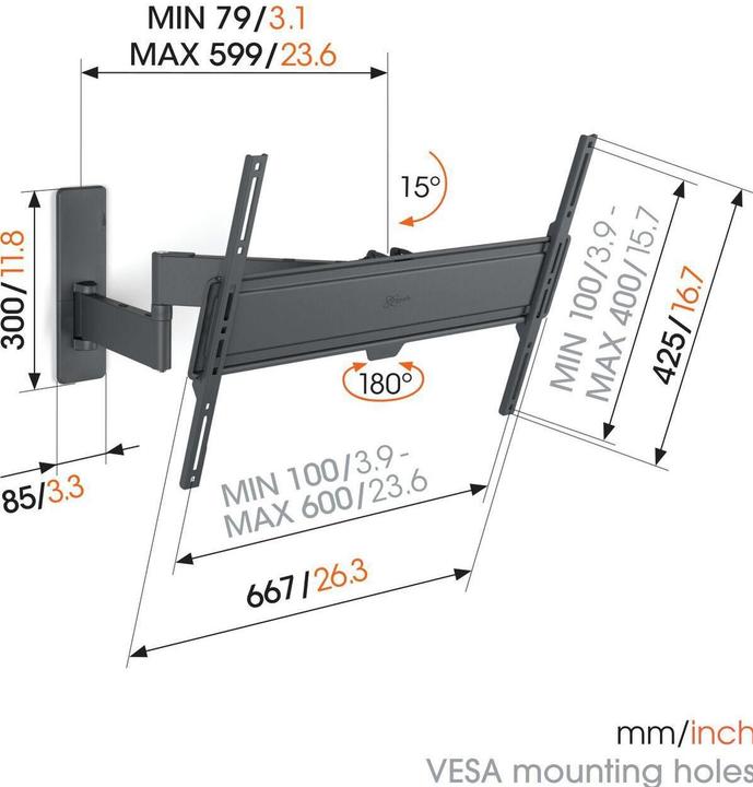Actual product image Vogels TVM 1645 (Wall, 77", 35 kg)