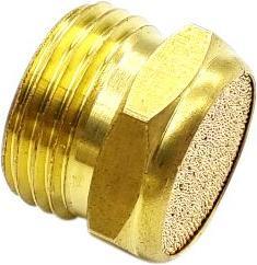 Produktbild RND Schalldämpfer, G3/8″, Gewindestif, Messing, 900kPa, 16mm