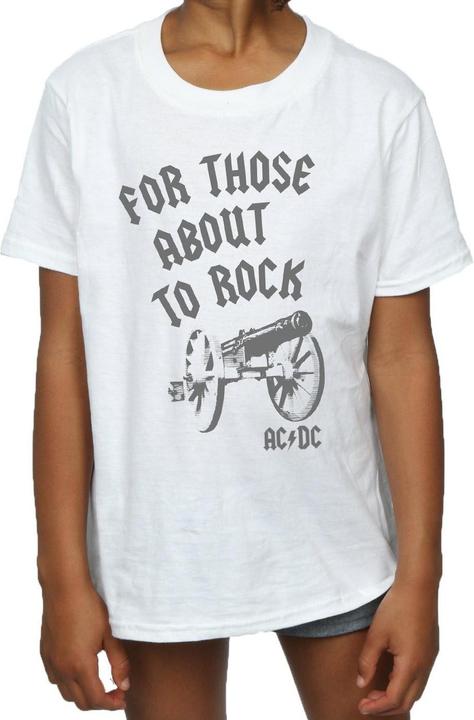 Actual product image AC/DC Girls For Those About To Rock Cannon Cotton T-Shirt (152, 158)