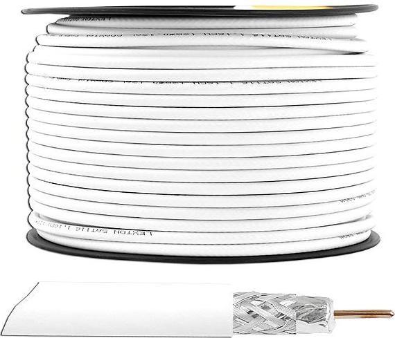Lasmex Coaxial cable 1.16Cu 4.8PFE 128x0,12AL 100m roll (105 dB, Satellite cable)