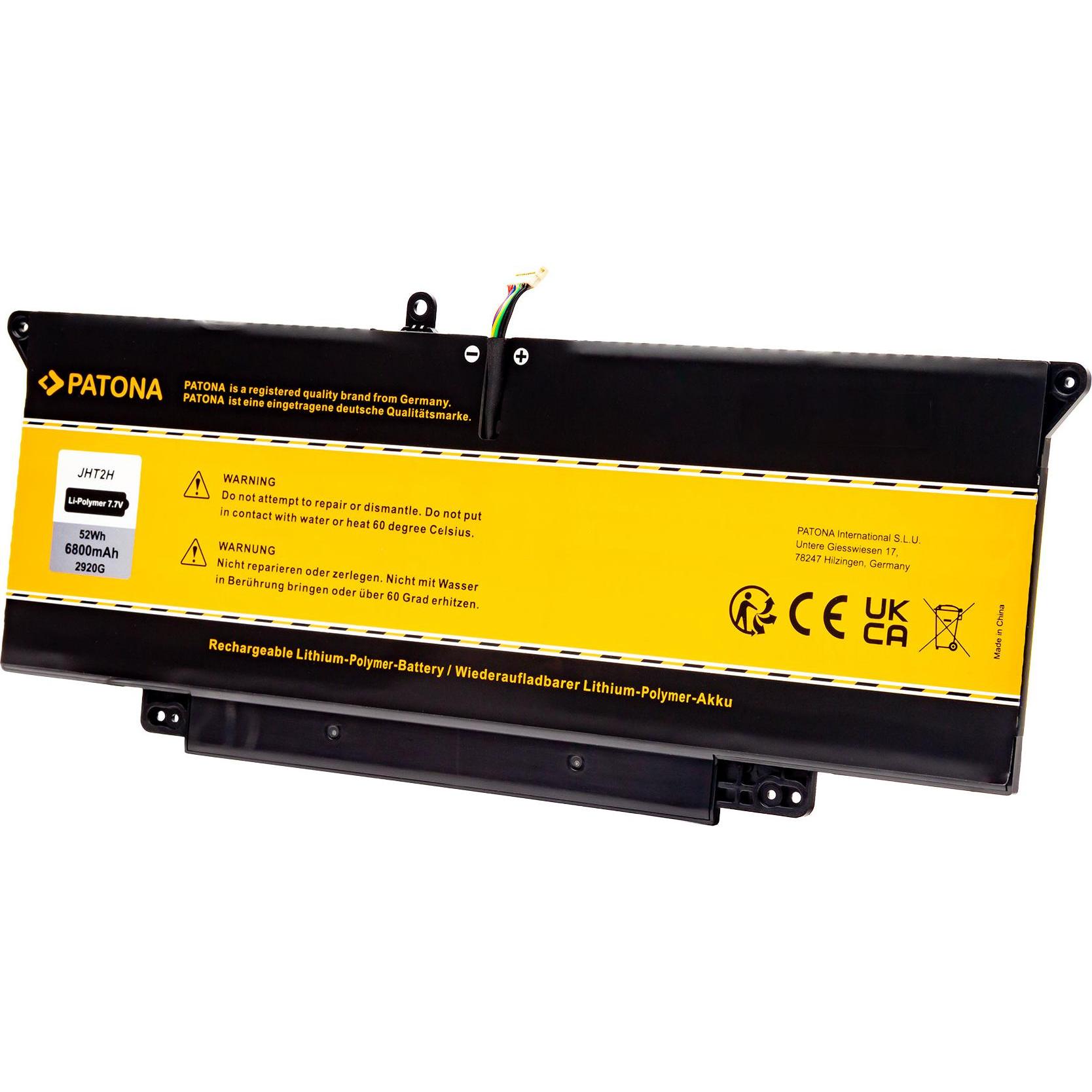Patona 2920 (1 Zellen, 6800 mAh), Notebook Akku, Gelb, Schwarz