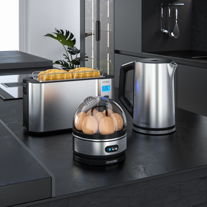 Immagine prodotto Arendo Set per la colazione, bollitore da 1,5 l con selezione della temperatura, tostapane a 4 fette e