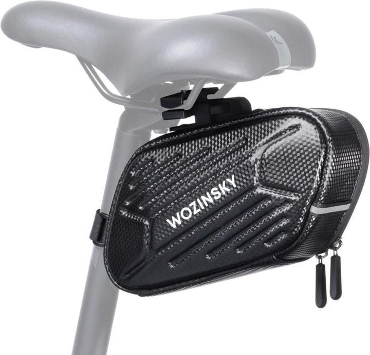 Productafbeelding Wozinsky dviračio balnelio krepšys 1,5 l vandeniui atsparus krepšys juodas (WBB27BK) (1.50 l, Zadeltas)