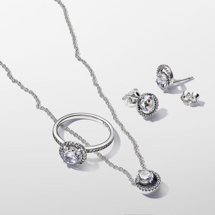 Image du produit Pandora Boucles d'oreilles Sparkling Round Halo (Argent massif)