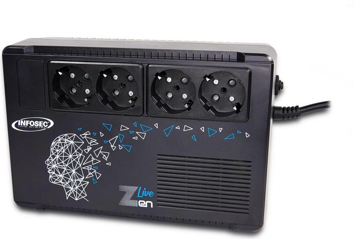 Actual product image Infosec Zen Live 500 (0.50 VA, 300 W, Line-interactive UPS)