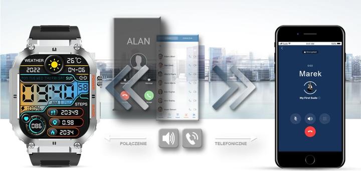 Image du produit Gravity SMARTWATCH MĘSKI GT6-5 - WYKONYWANIE POŁĄCZEŃ, MONITOR SNU (sg020e) (42 mm)