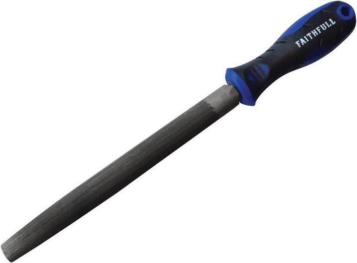 Actual product image Faithfull Half-round Second Cut File, Handled (200 mm)