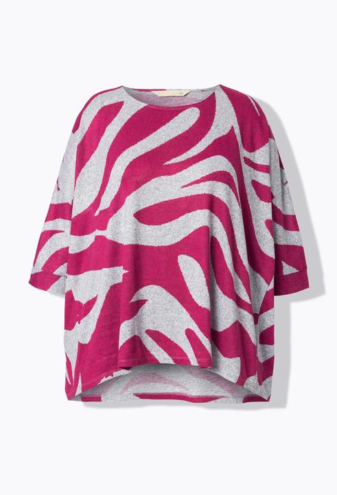 Produktbild Miamoda Pullover, oversized, Zebramuster, 3/4-Ärmel