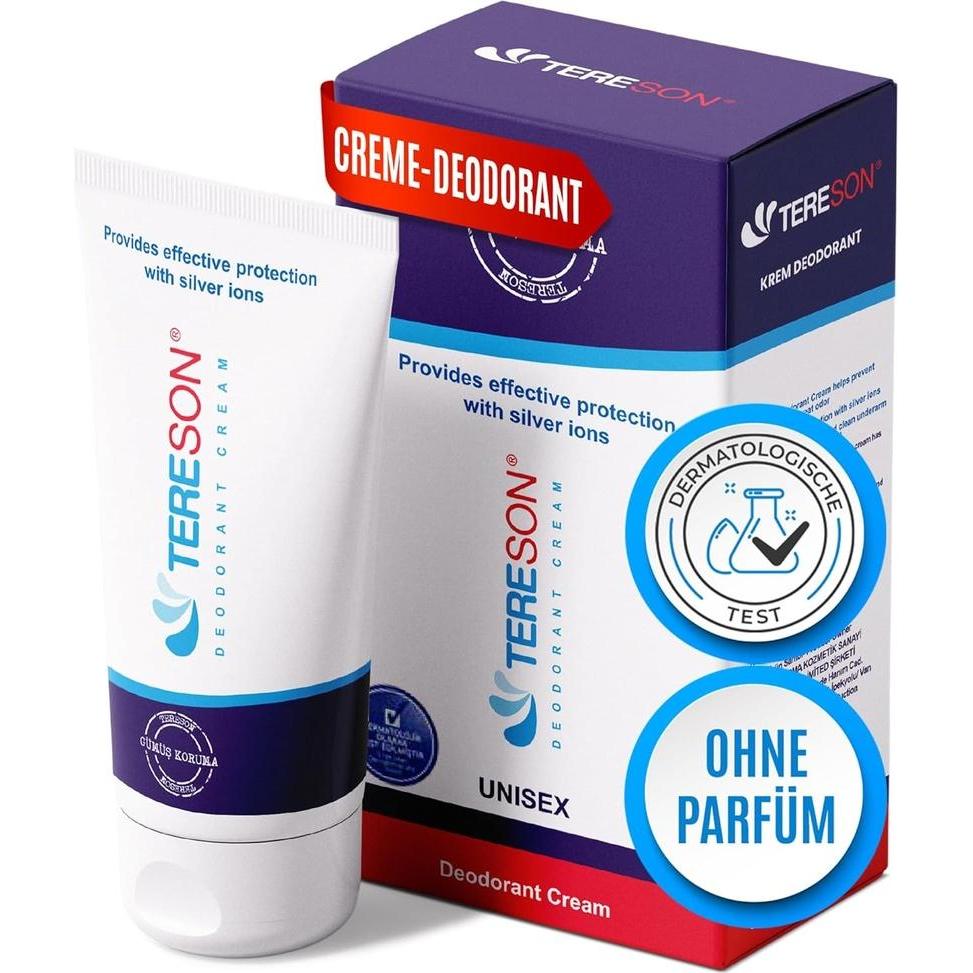 Tereson, Deo, Creme Deodorant, Langfristiger Schutz gegen Körpergeruch mit Silberionen-Formel (Crème, Spray)