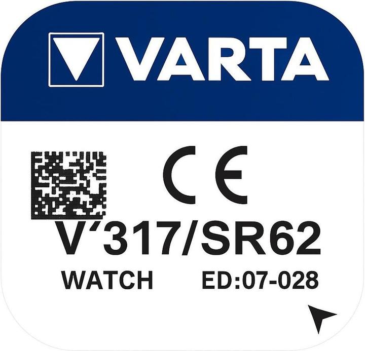 Immagine prodotto Varta Pila a bottone V317 (1 pz., SR62, 8 mAh)
