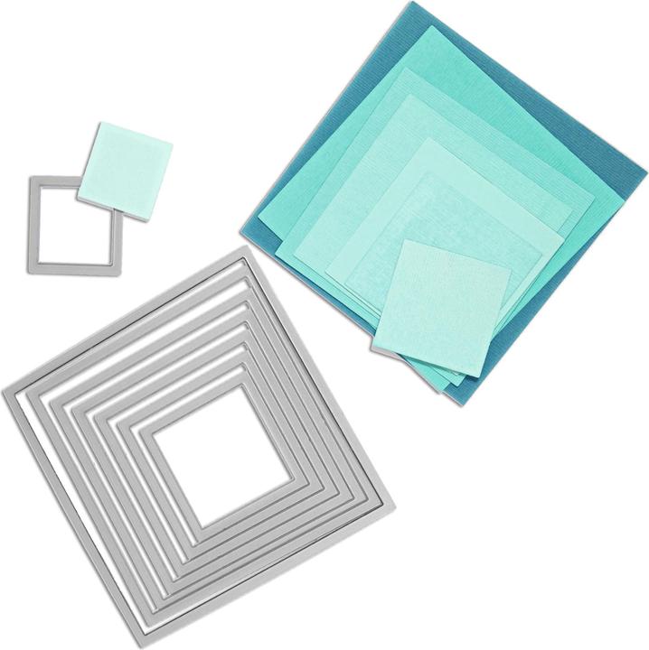 Sizzix Framelits punching templates set, 8 pieces squares