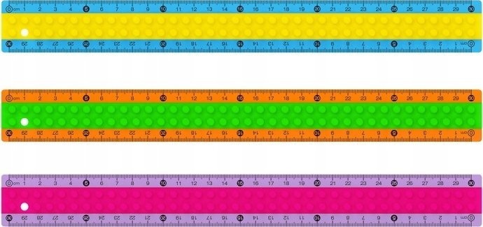 Produktbild Keyroad Kunststoff-Lineal, Lego-Form, 30 cm, Anhnger, Farbmix (300 mm)