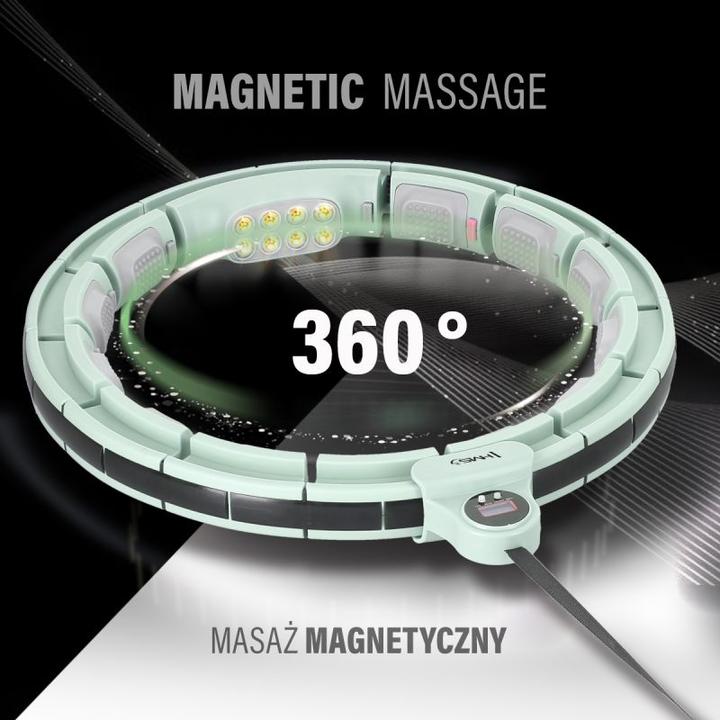 Immagine prodotto HMS Hhm13 Hula Hoop Verde Con Magneti E Peso + Contatore (40 cm, 400 g)