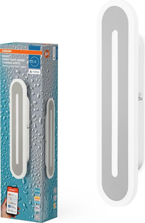Produktbild Osram SMART+ Matter Orbis Wall Bath IP44 300mm White Tunable White (600 lm)