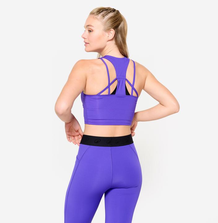 Actual product image Domyos Crop Top Damen enganliegend - violett (XS)