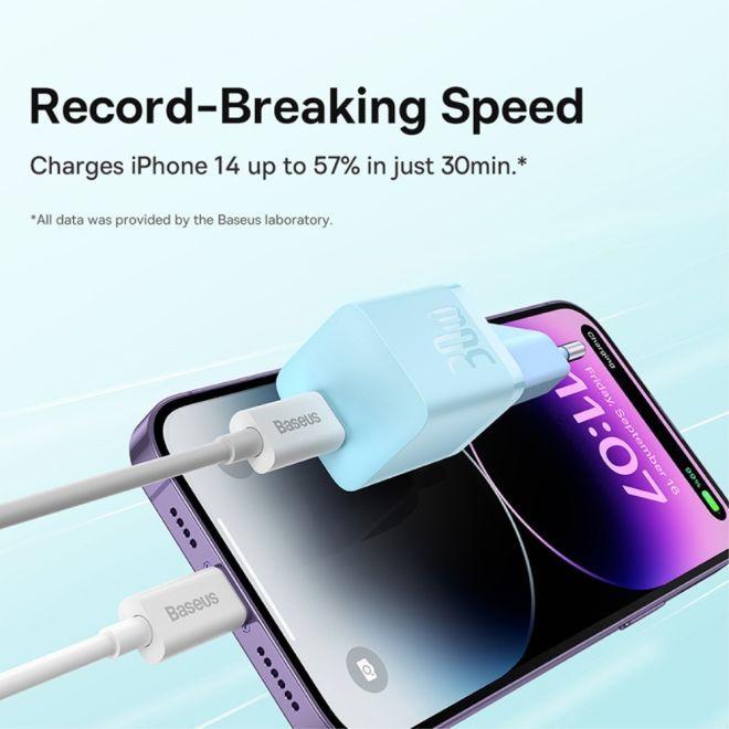 Produktbild Baseus Mini wall charger GaN5 30W (blue) (30 W, 1 Port)