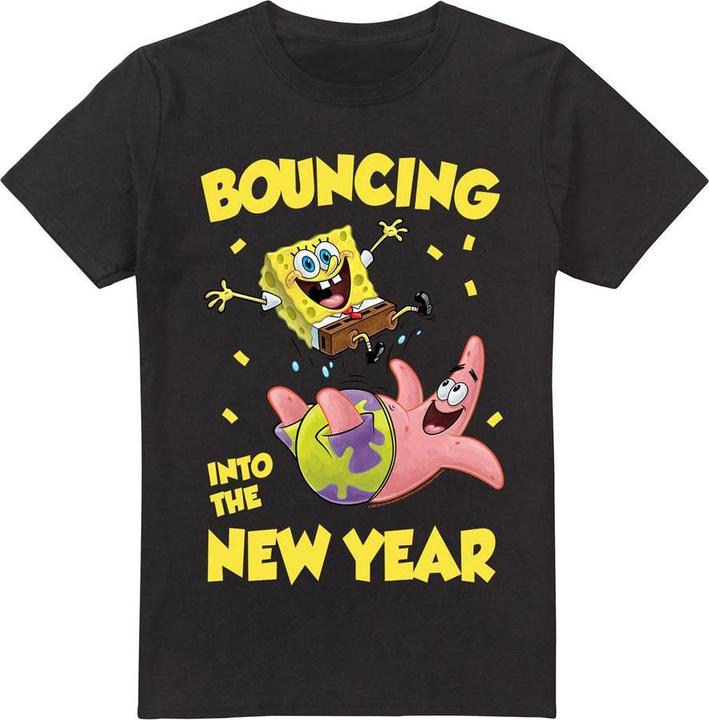 Immagine prodotto Spongebob Squarepants Bouncing Into The New Year Maglietta Uomo (S)