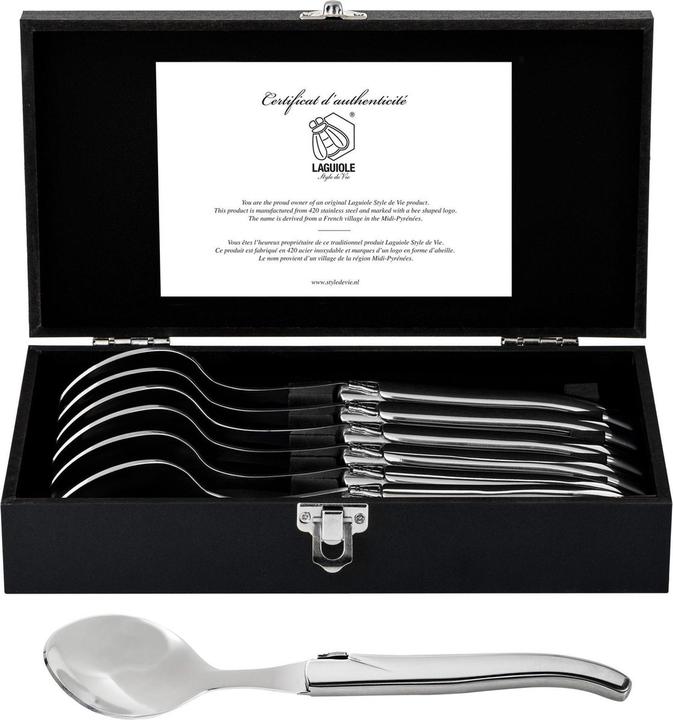 Laguiole Style de Vie Lepels Luxury Line - 6 -piece - Stainless steel (6 pcs., Scoops)
