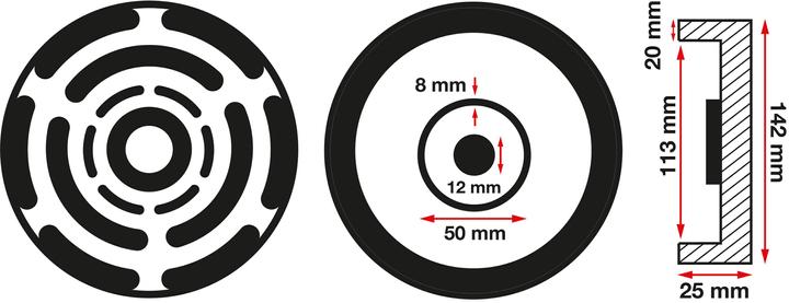 Image du produit BGS Tampon caoutchouc pour pont élévateur Ø 140 mm (14 cm, 14 cm)