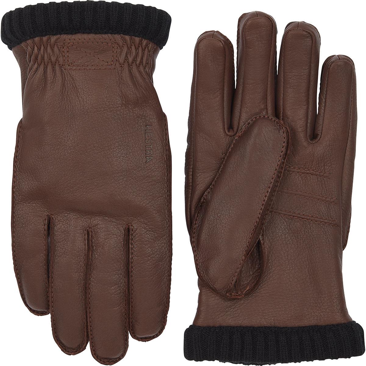 Hestra, Herren, Handschuhe, Deerskin Primaloft Rib Handschuhe, Braun, (M)
