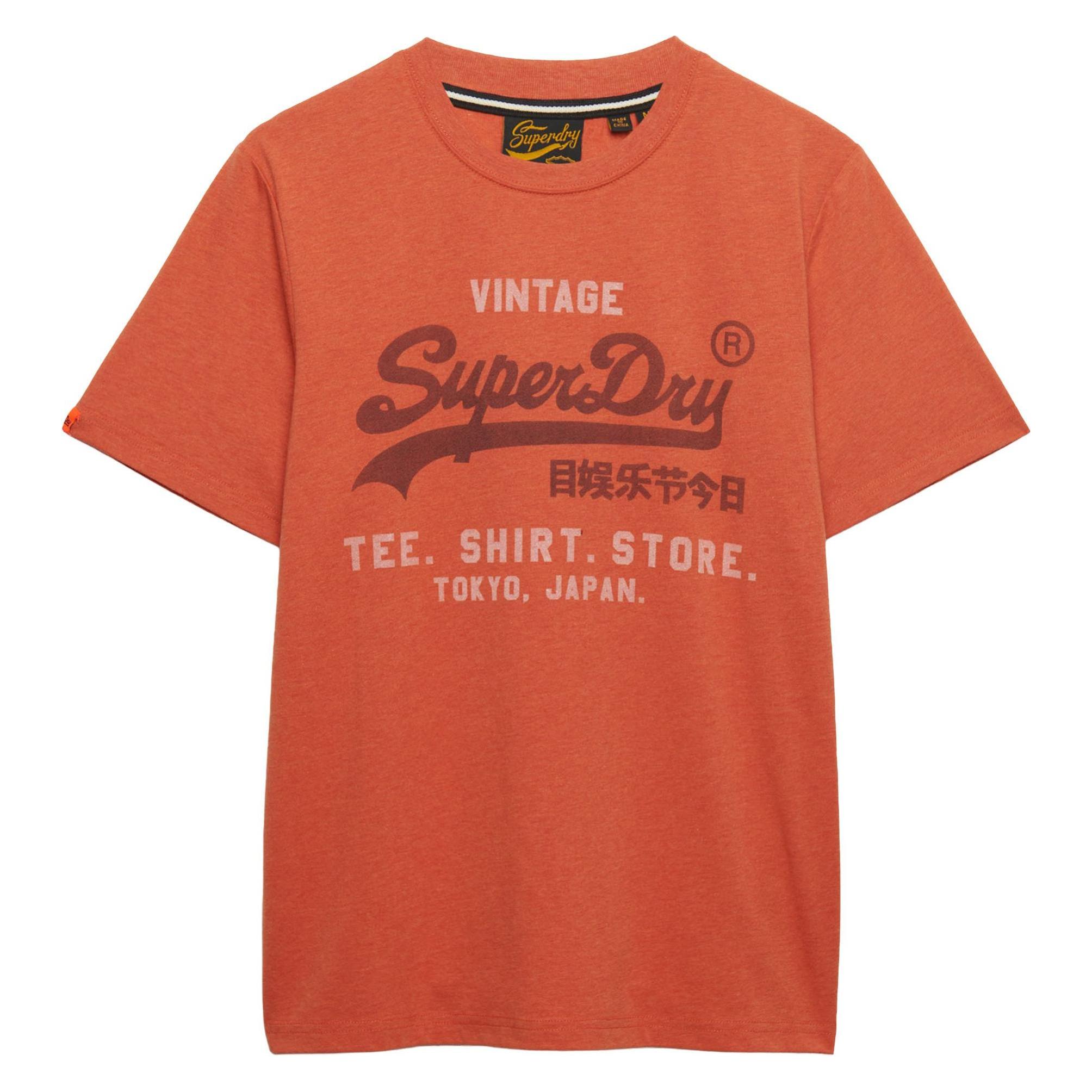 Superdry, Herren, Shirts, T-Shirt Casual Bequem Sitzend Vi Heritage Relaxed Tee, Rot, (3XL)