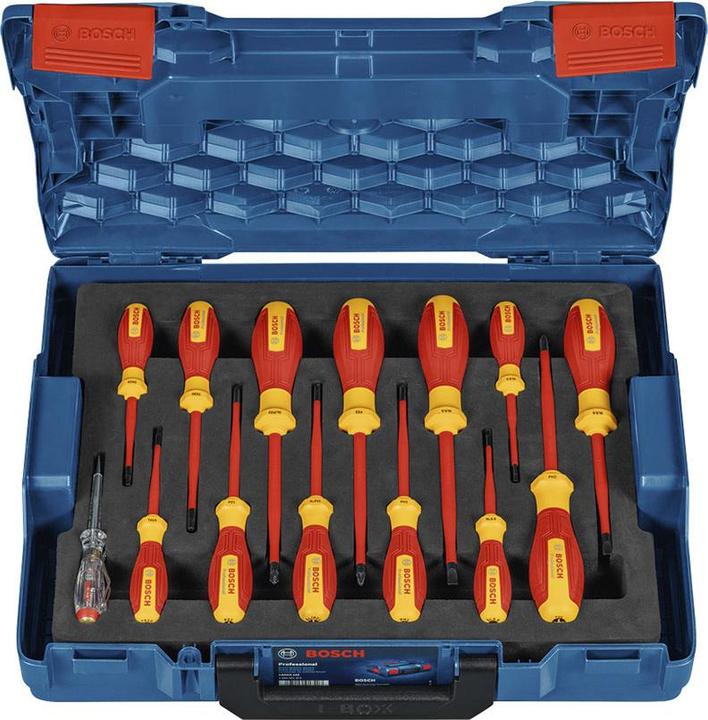 Produktbild Bosch Professional VDE-Schraubendreher-Set (Pozidriv-Kreuzschlitz (PZ), Schlitzschrauben, TX)