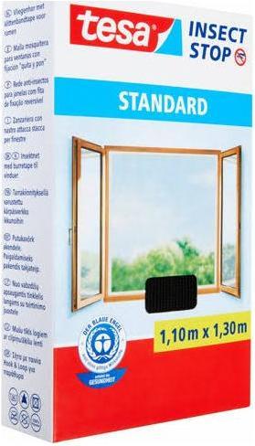 Actual product image tesa Insect screen STANDARD for windows, with Velcro tape, without drilling (110 x 130 cm)