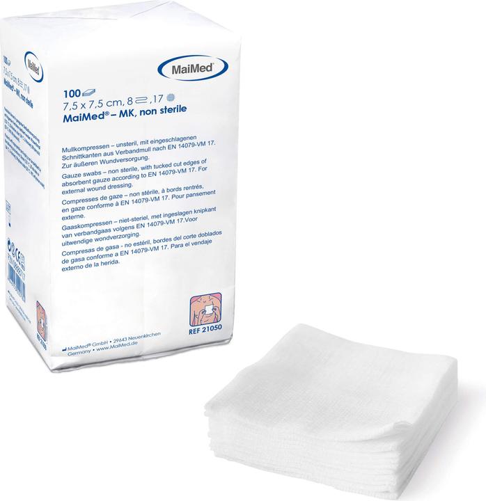 Actual product image MaiMed GAUZE COMPRESS 7.5X7.5 8F