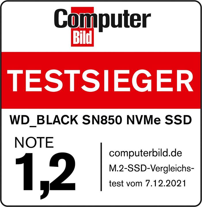 Produktbild WD Black SN850 NVMe 2TB Heatsink (2000 GB, M.2 2280)