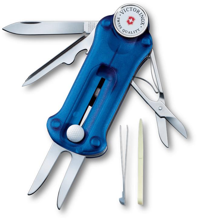 Actual product image Victorinox Golf Tool, blue transparent (10 Functions)