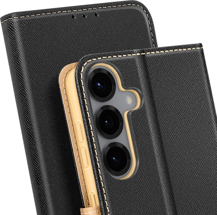 Produktbild Avizar Leder Wallet Hülle für Samsung Galaxy S25 Plus Saffiano Fancy (Samsung Galaxy S25)