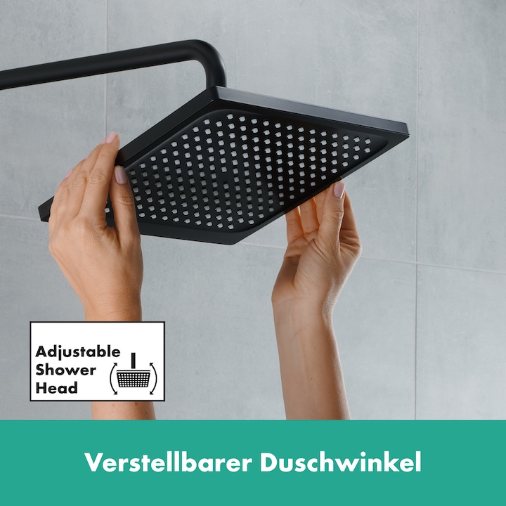 Produktbild hansgrohe HG Showerpipe Vernis Shape 240 1 jet EcoSm m Thermostat mattschwarz