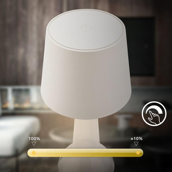 Actual product image Briloner Brilo unplugged BOTA Akku LED Flaschenleuchte- Altweiss (120 lm)