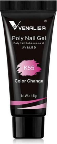 Immagine prodotto Venalisa Poly Gel K55 Rosa Cambiamento di colore (Essiccatore smalto per unghie, Rosa)