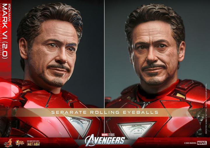 Actual product image Hot Toys Marvel's - The Avengers "Iron Man Mark VI (2.0)" 1/6 Diecast Action Figure 1/6