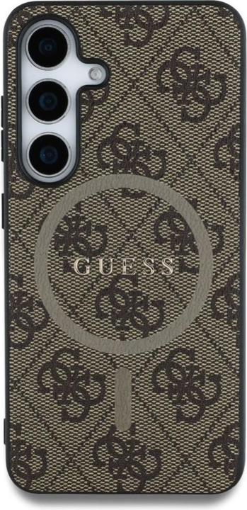 Produktbild Guess Etui Leather 4G Colored Ring Classic Logo MagSafe Samsung Galaxy S25 brÄ zowy (Samsung Galaxy S25)