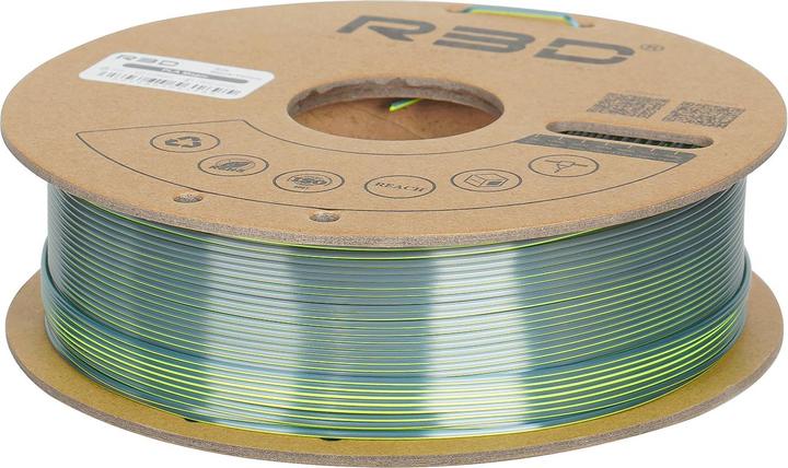 Actual product image R3D eSilk Magic-PLA Black-Yellow Filament 1.75mm 1Kg (PLA, 1.75 mm, 1000 g, Black, Yellow)