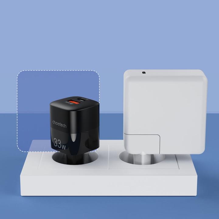 Actual product image Choetech Fast USB Wall Charger USB Type C PD QC 33W black (PD5006) (33 W)