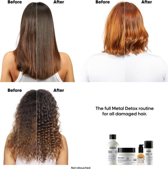 Image du produit L'Oréal Professionnel Shampooing Metal Detox sans sulfate pour la protection de la couleur et de la casse Lisse (500 ml, Shampoing liquide)