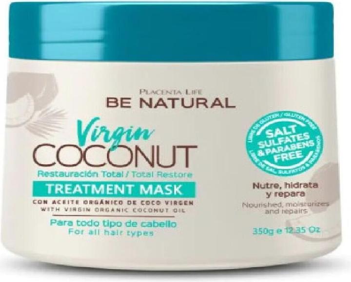 Image du produit Be Natural Masque réparateur pour cheveux à la noix de coco vierge 350ml (350 ml)