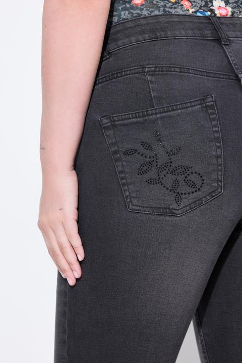 Produktbild Miamoda Jeans, Skinny Fit, 5-Pocket, Glitzersteinchen (44)
